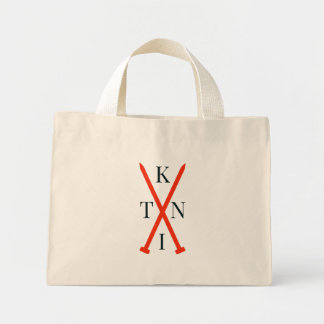 KNIT knitter's project bag small tote Mini Stoffbeutel