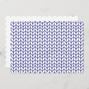 KNIT LIGNE BLEUE 5x7 Carte plate / Horizontale