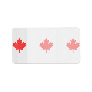 Knit Style Maple Leaf Knitting Motiv Adressaufkleber
