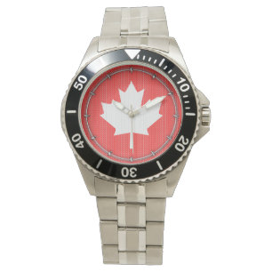 Knit Style Maple Leaf Knitting Motiv Armbanduhr