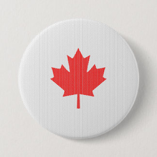 Knit Style Maple Leaf Knitting Motiv Button