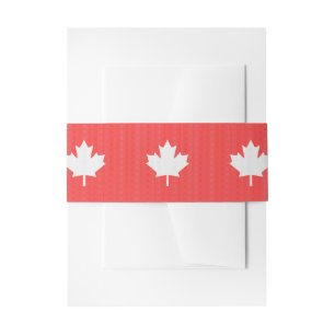 Knit Style Maple Leaf Knitting Motiv Einladungsbanderole
