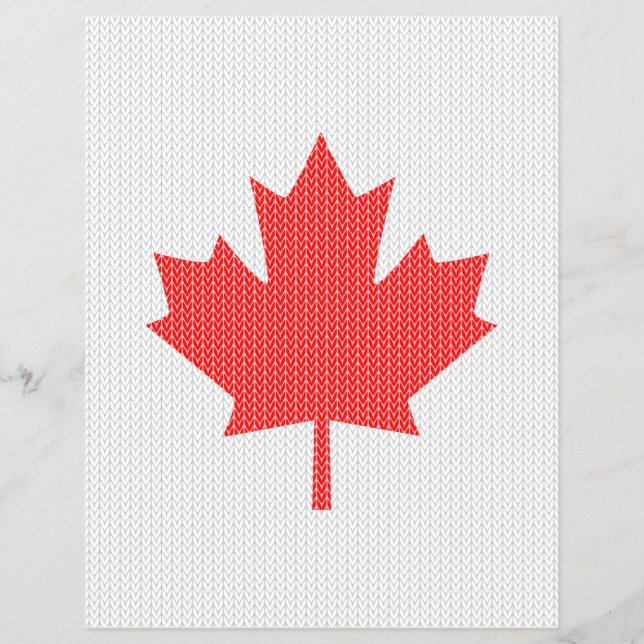 Knit Style Maple Leaf Knitting Motiv Flyer (Vorne)