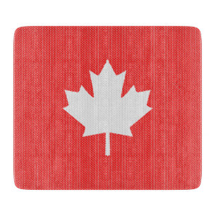 Knit Style Maple Leaf Knitting Motiv Schneidebrett
