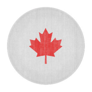 Knit Style Maple Leaf Knitting Motiv Schneidebrett