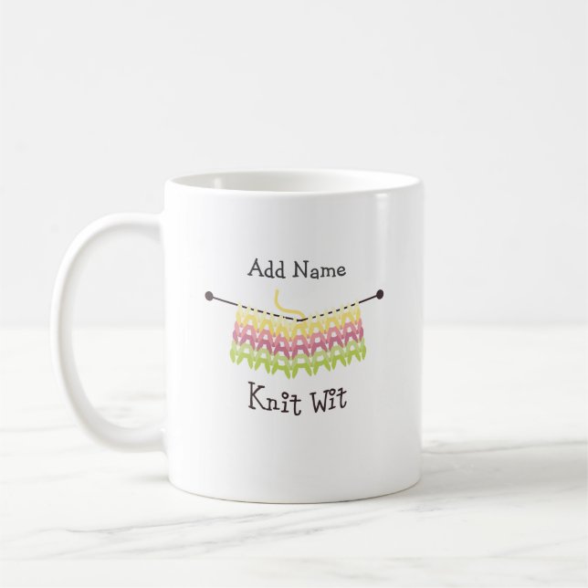 Knit Wit! Keramik Kaffeetasse (Links)