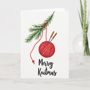 Knitmas-Weihnachtsstrickkarte Karte