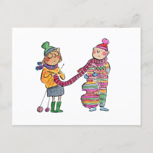 Knitted Cello Postkarte