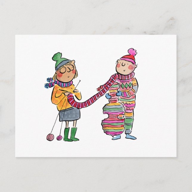 Knitted Cello Postkarte (Vorderseite)