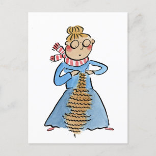 Knitted Cello Postkarte