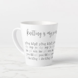 KNITTEN IST MEINE ZWEITE SPRACHE Latte Tasse