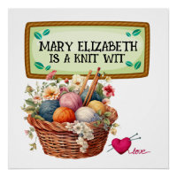 Knitter Crochet Crafts Poster