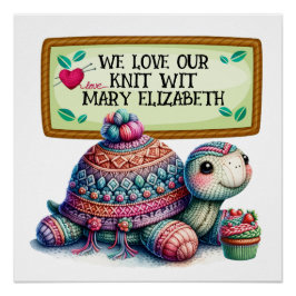 Knitter Crochet Crafts Poster