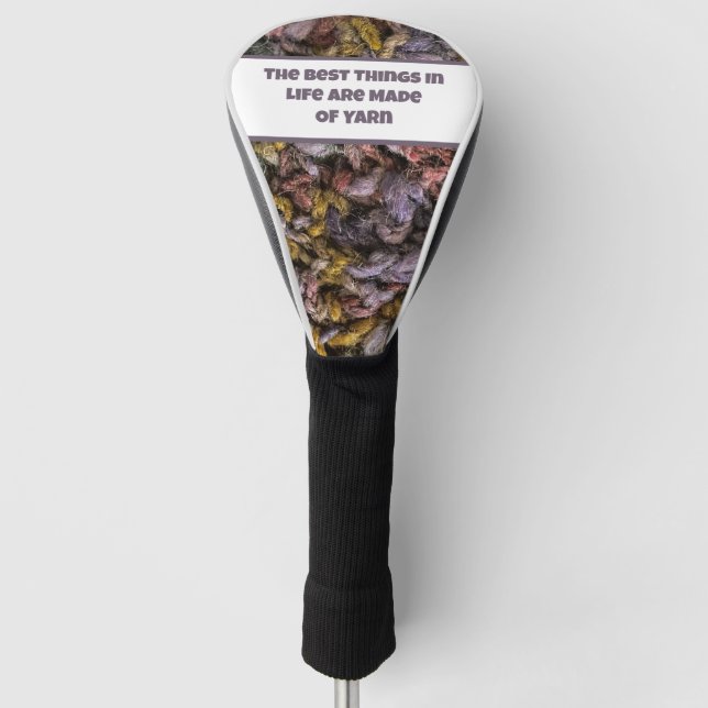 Knitter Crochet Crafty Liebe Garni Golf Headcover (Vorderseite)