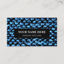 Knitter Garter Stitch Blue Texture Business Card