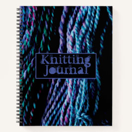 Knitter Journal Garn Wolle Handspun lila blau Notizbuch