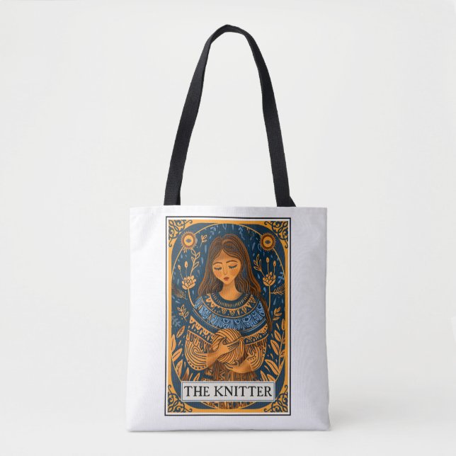 Knitter Knitter Tarot Thema Tasche (Vorderseite)