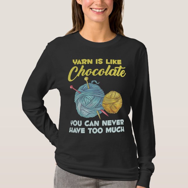 Knittergarne aus Crochet und Schokolade T-Shirt (Vorderseite)