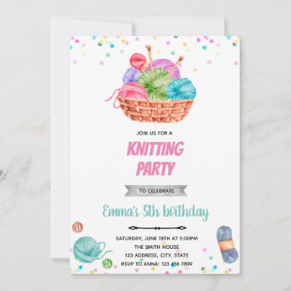 Knitterhandwerk - Einladung zum Geburtstag