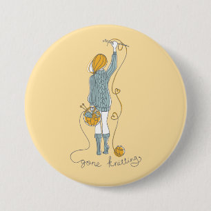 Knitterhinweis Button