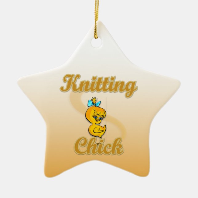 Knitterkick Keramik Ornament (Vorne)