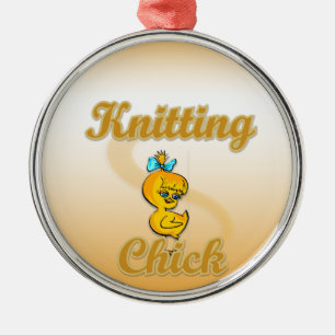 Knitterkick Silbernes Ornament