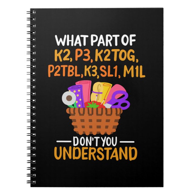 Knittern Funny Knitting Quotes Notizblock (Vorderseite)