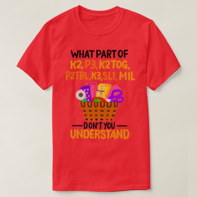 Knittern Funny Knitting Quotes T-Shirt (Design vorne)