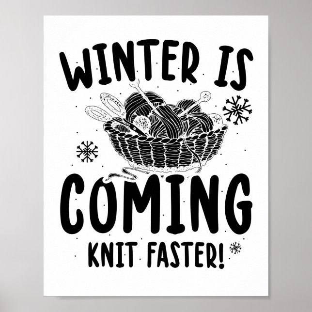 Knittern | Geschenkmaschine zum Nähen von Knittern Poster (Vorne)
