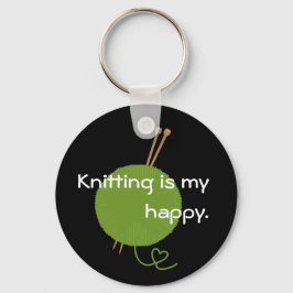 Knittern ist mein glücklicher Schlüsselanhänger