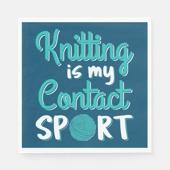 Knittern ist mein Kontakt Sport Serviette (Vorderseite)