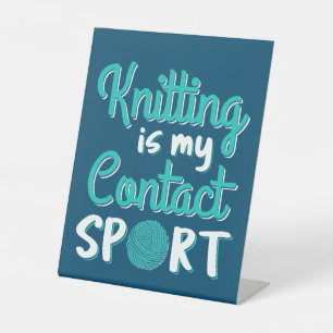 Knittern ist mein Kontakt Sport Sockelschild