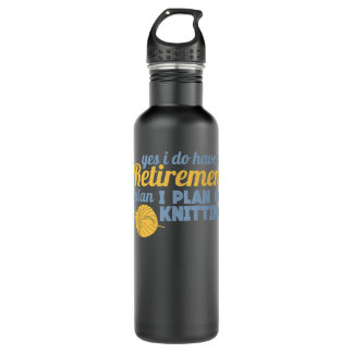 Knittern ist mein Lieblingssport - Knittern C Edelstahlflasche