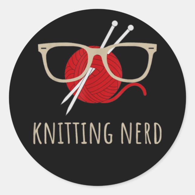 Knittern ist mein Lieblingssport - Knittern C Runder Aufkleber (Vorderseite)
