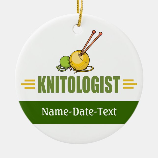 Knittern Keramik Ornament (Vorne)