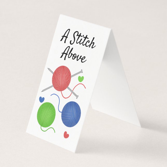 Knittern mit Liebe Visitenkarten (Vorderseite)