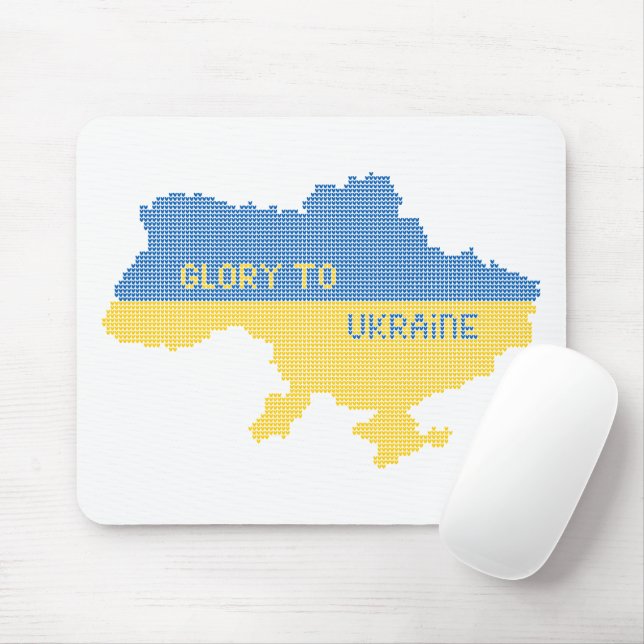 Knittern ukrainischer Staat Landkarte Text Ruhm an Mousepad (Mit Mouse)