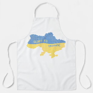 Knittern ukrainischer Staat Landkarte Text Ruhm an Schürze