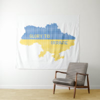 Knittern ukrainischer Staat Landkarte Text Ruhm an