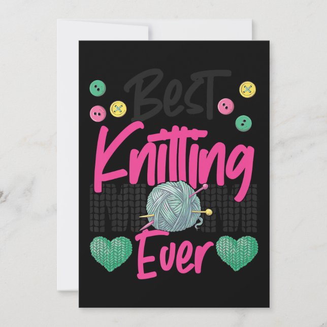 Knittern von Crocheting-Strick Happens Knitter Einladung (Vorderseite)