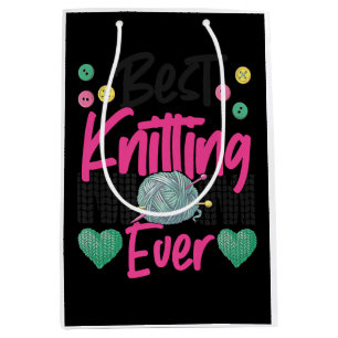 Knittern von Crocheting-Strick Happens Knitter Mittlere Geschenktüte