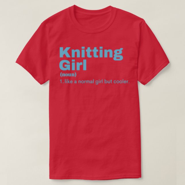 Knittern von Mädchen (7) T-Shirt (Design vorne)