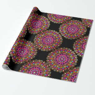 Knittern von Mandala Wrapping Paper Geschenkpapier