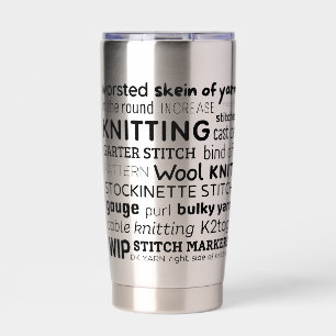 Knitters isolierte Tumbler-Reise-Kaffeemaschine Thermobecher