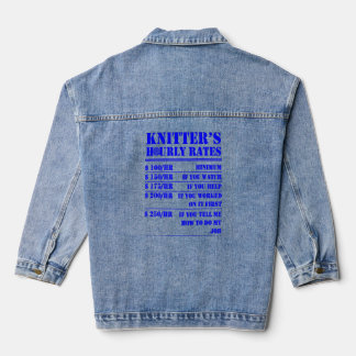 Knitters stündliche Verzichterrate kokettiert Labo Jeansjacke