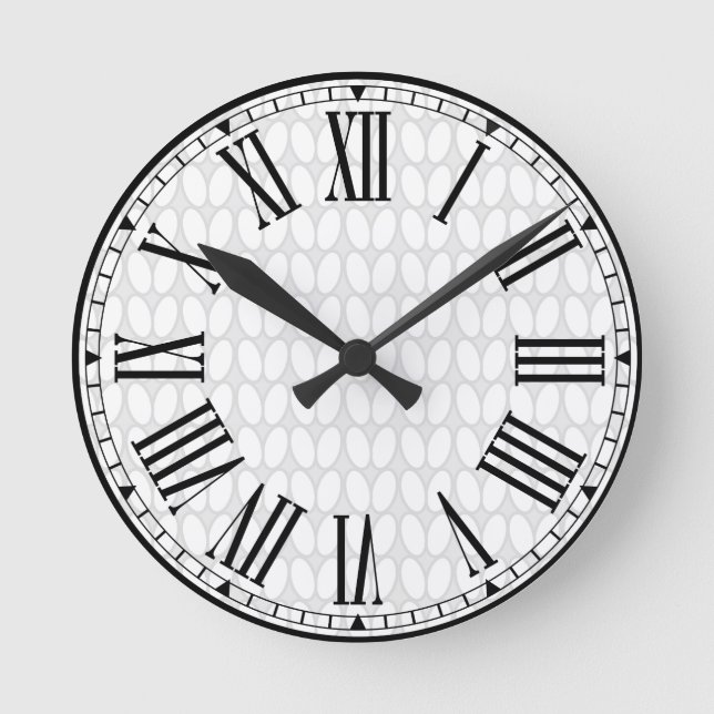 Knitterstitch Classic Runde Wanduhr (Vorderseite)