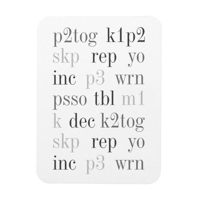 KNITTIERENDE WORTE 3x4 Flex-Netzteil Magnet (Vertikal)