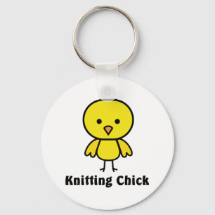 Knitting Chick Schlüsselanhänger