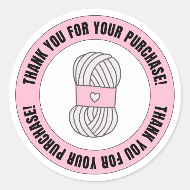 Knitting & Crochet Business  Runder Aufkleber (Vorderseite)