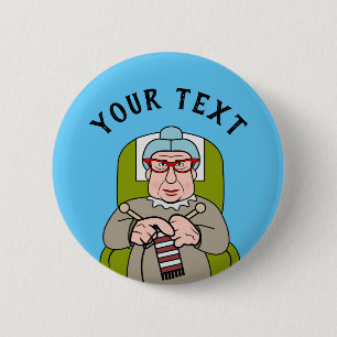 Knitting Granny Button